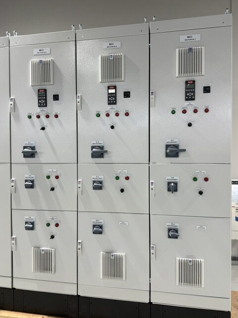 Custom soft starter control panel by Exact Control Systems Inc: A UL 508A compliant assembly featuring integrated motor protection and disciplined wiring designed to reduce inrush current and minimize mechanical stress for reliable industrial motor operation
